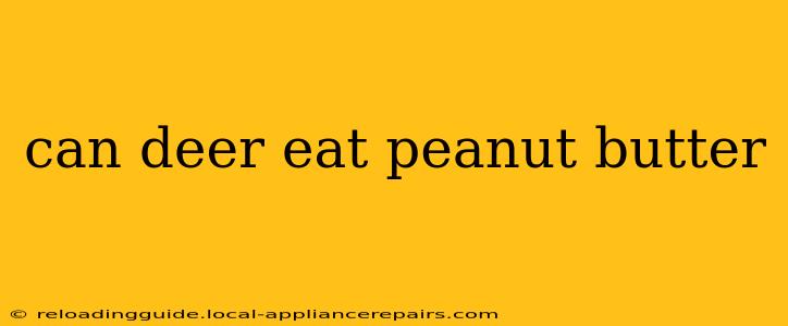 can deer eat peanut butter