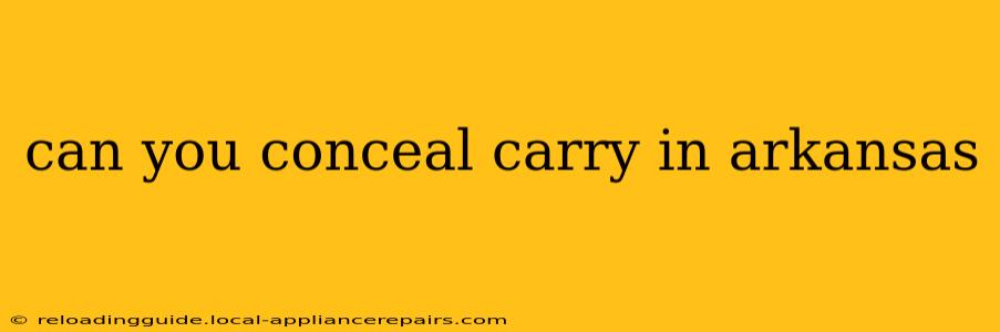 can you conceal carry in arkansas