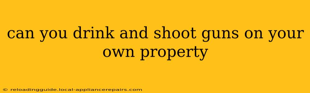 can you drink and shoot guns on your own property