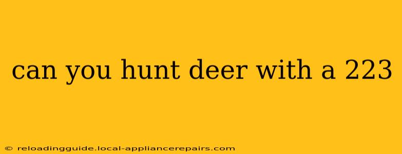 can you hunt deer with a 223