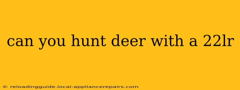 can you hunt deer with a 22lr