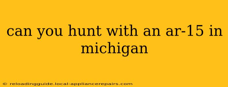 can you hunt with an ar-15 in michigan