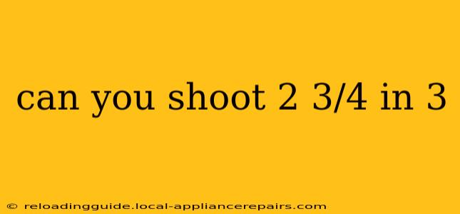 can you shoot 2 3/4 in 3