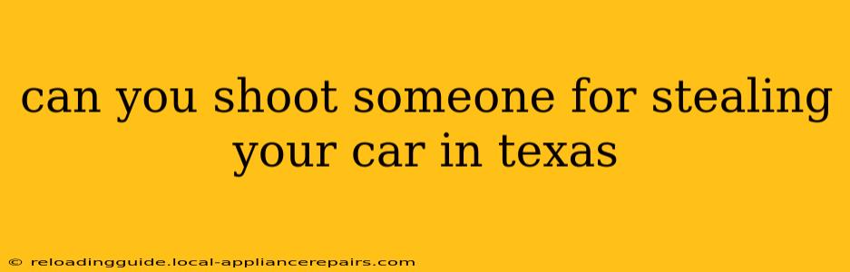 can you shoot someone for stealing your car in texas