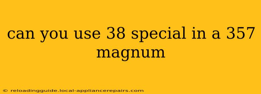 can you use 38 special in a 357 magnum