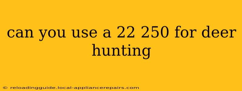 can you use a 22 250 for deer hunting