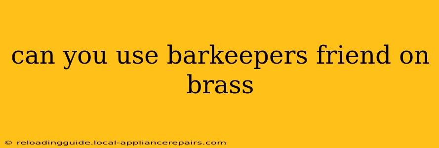 can you use barkeepers friend on brass