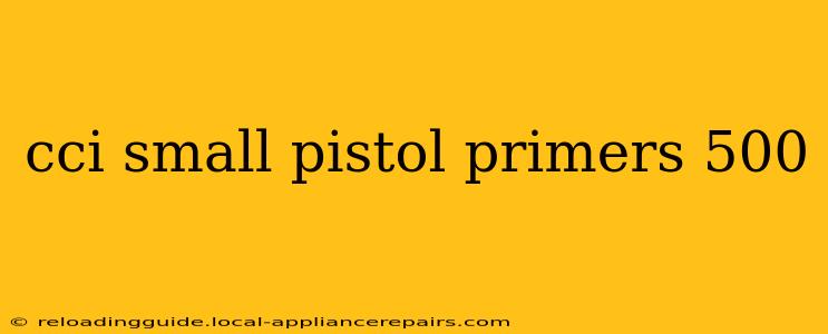 cci small pistol primers 500