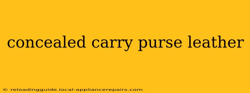 concealed carry purse leather