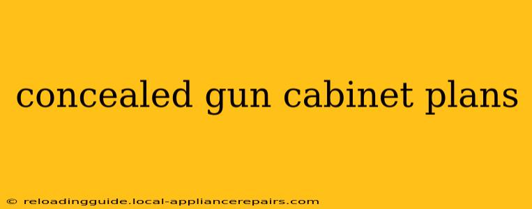 concealed gun cabinet plans