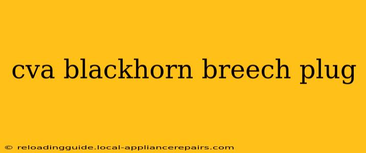 cva blackhorn breech plug