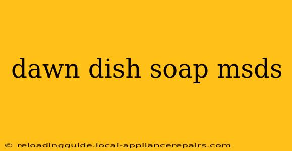 dawn dish soap msds