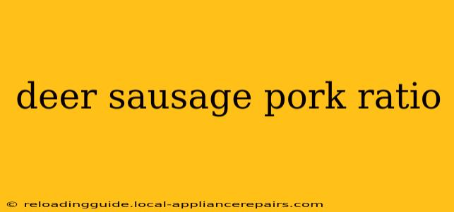 deer sausage pork ratio