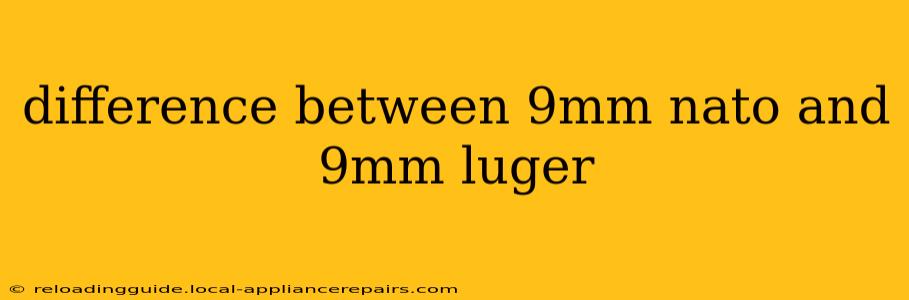 difference between 9mm nato and 9mm luger