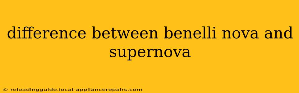 difference between benelli nova and supernova