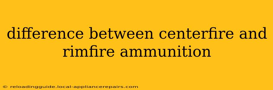 difference between centerfire and rimfire ammunition