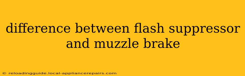 difference between flash suppressor and muzzle brake