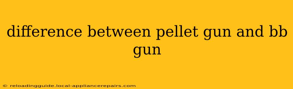 difference between pellet gun and bb gun