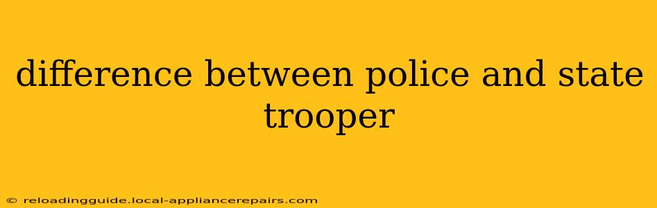 difference between police and state trooper