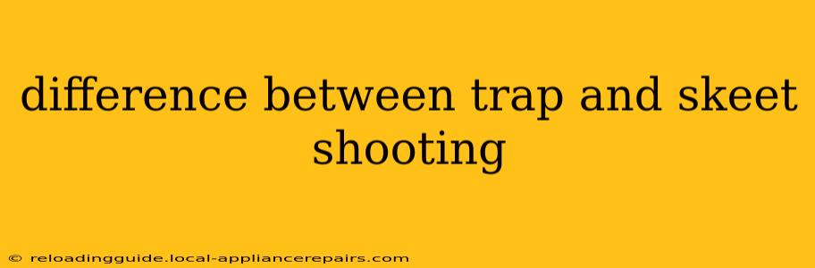 difference between trap and skeet shooting