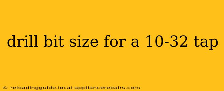 drill bit size for a 10-32 tap