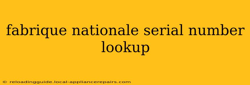 fabrique nationale serial number lookup