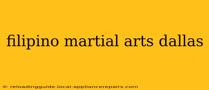 filipino martial arts dallas