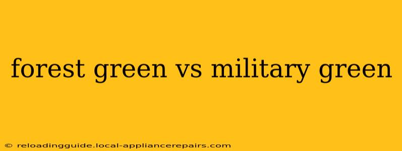 forest green vs military green