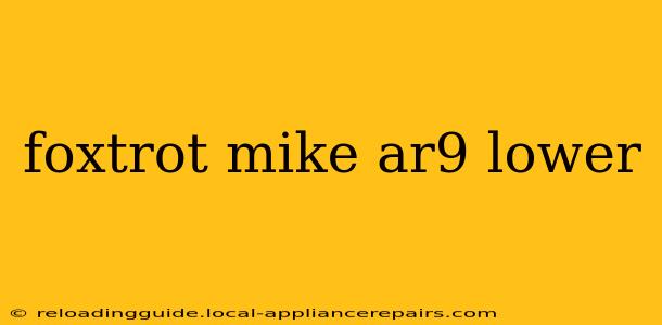 foxtrot mike ar9 lower