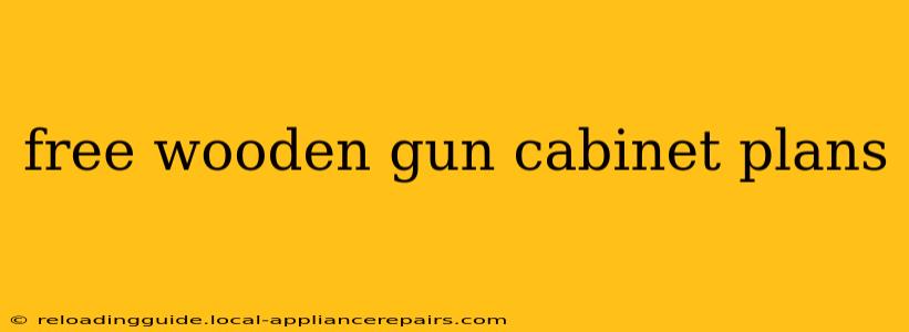 free wooden gun cabinet plans