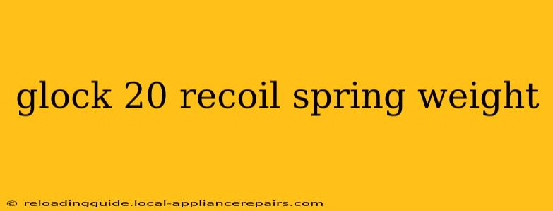 glock 20 recoil spring weight