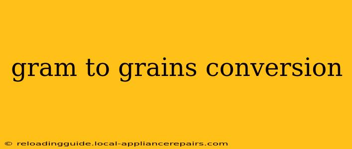 gram to grains conversion