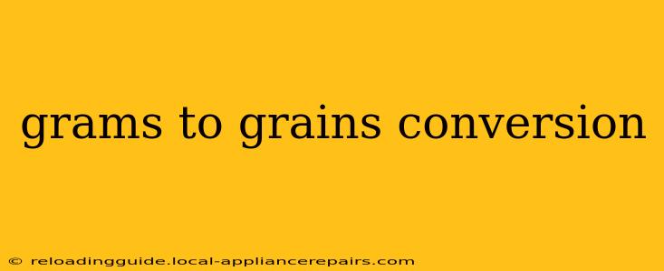 grams to grains conversion