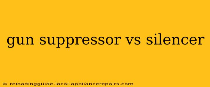 gun suppressor vs silencer