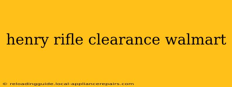 henry rifle clearance walmart