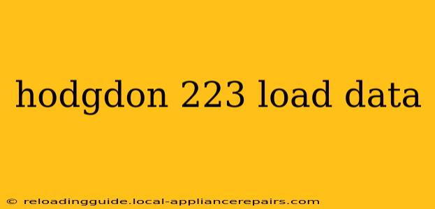 hodgdon 223 load data