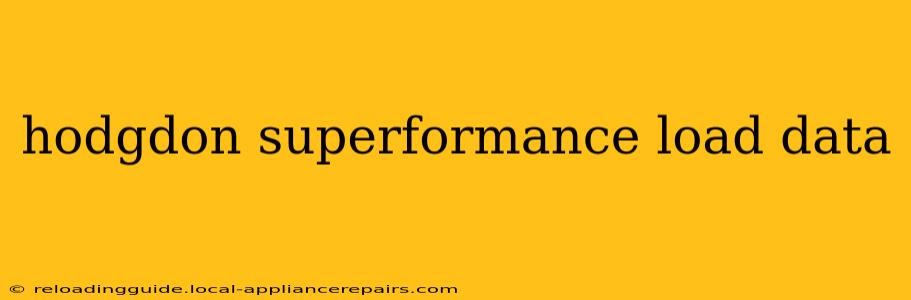 hodgdon superformance load data