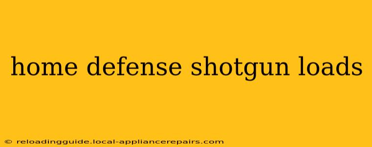 home defense shotgun loads