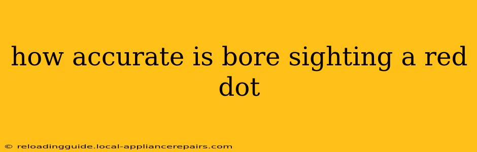 how accurate is bore sighting a red dot