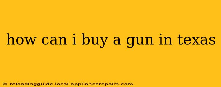 how can i buy a gun in texas