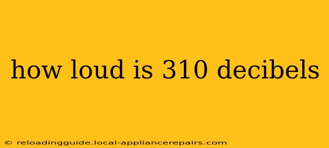 how loud is 310 decibels