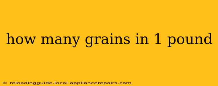 how many grains in 1 pound