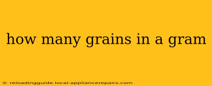 how many grains in a gram