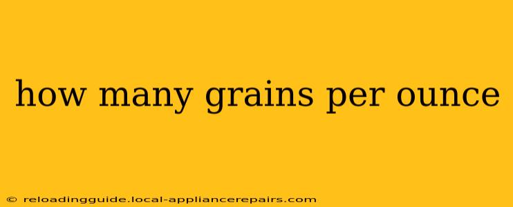 how many grains per ounce