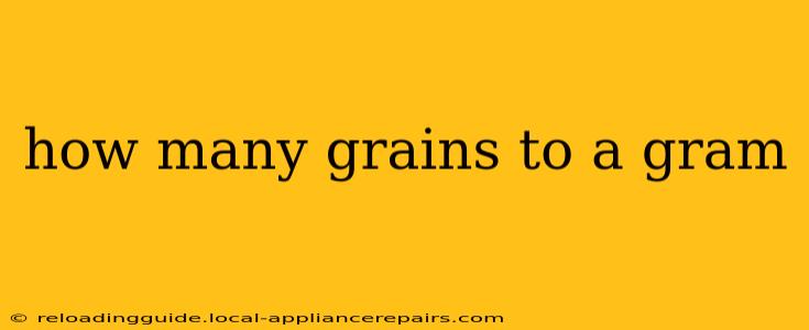 how many grains to a gram