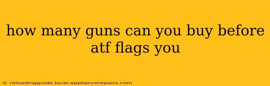 how many guns can you buy before atf flags you