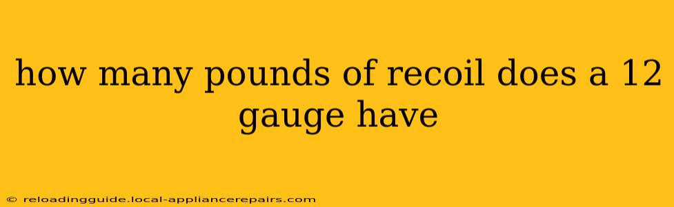 how many pounds of recoil does a 12 gauge have