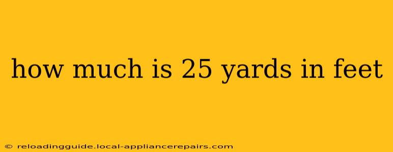 how much is 25 yards in feet