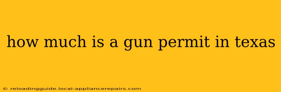 how much is a gun permit in texas