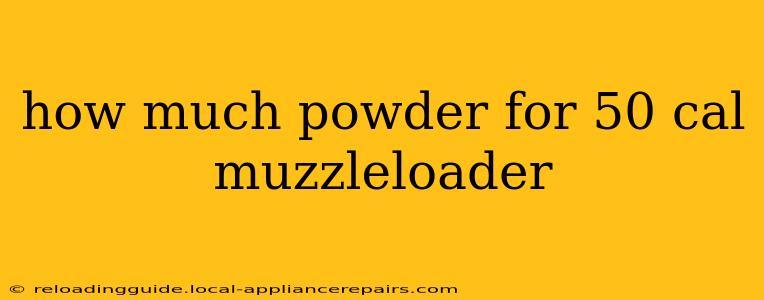 how much powder for 50 cal muzzleloader